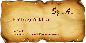 Szélesy Attila névjegykártya