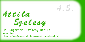 attila szelesy business card